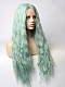 EvaHair Mint Green Slight Wavy Synthetic Lace Front Wig