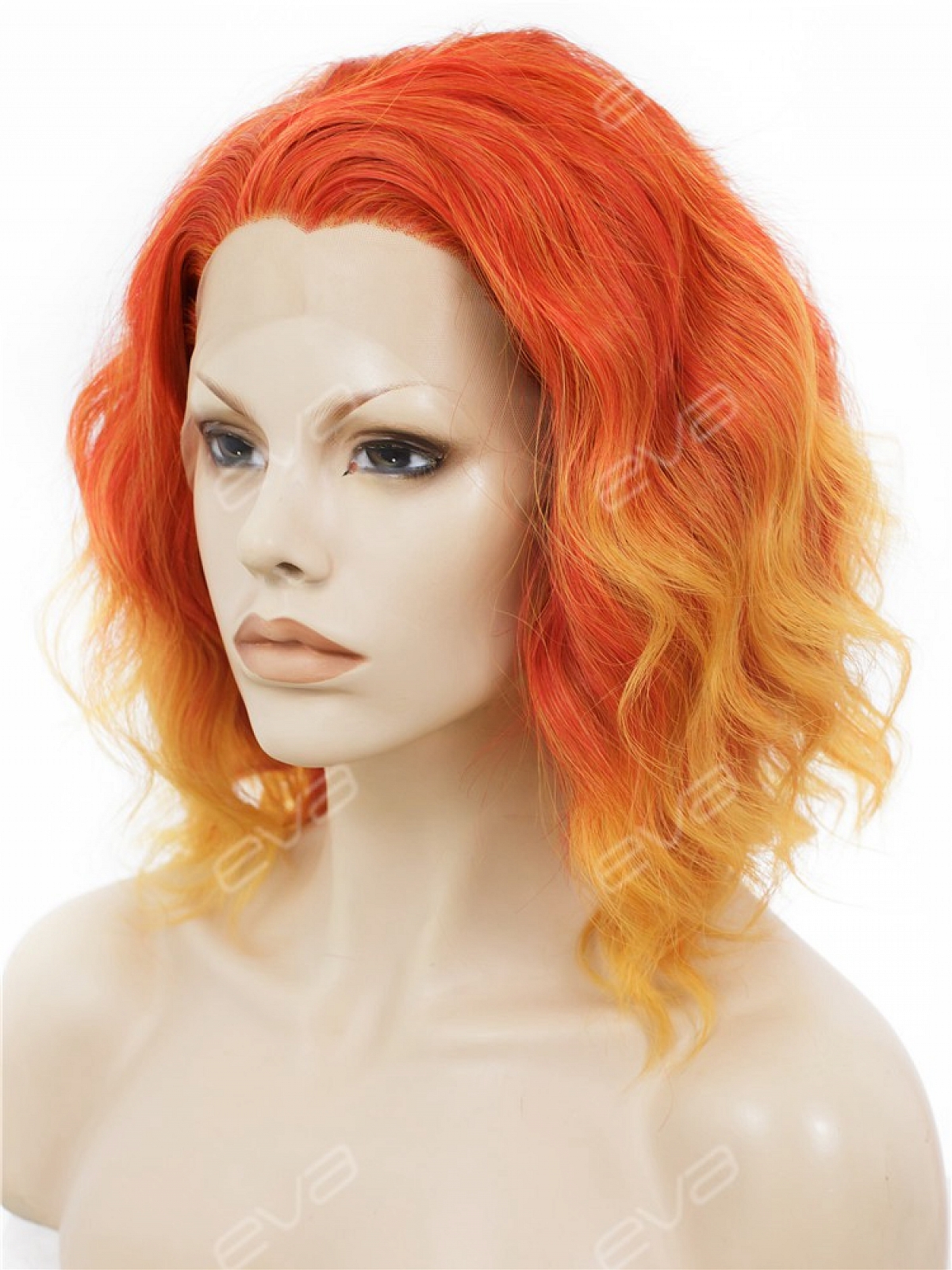 Blond Orange Ombre Wig Mannequin Head Stock Photo by ©Marti157900