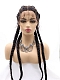 European and American style Four long braided fish bone braid lace wig