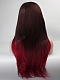 Brown to Red Ombre Color High Quality Synthetic Lace Front Wig