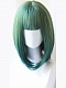 Evahair 2021 New Style Two Green Mixed Color Bob Straight Synthetic Wig with Bangs