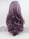 European and American style purple front lace wig long curly hair wig