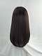 Evahair Brown and Pink Mixed Color Long Straight Synthetic Wig with Bangs