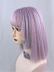 Evahair 2021 New Style Purple and Blue Mixed Color Short Straight Synthetic Wig with Bangs and Layered Hime Cut