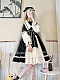 Evahair vintage style long sleeve black lolita dress 