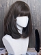 Evahair Brown Bob Straight Synthetic Wig with Bangs