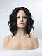 EvaHair Angled Cut Jet Black Wavy Bob Synthetic Lace Front Wig
