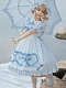 Evahair super cute light blue Plaid skirt lolita JSK