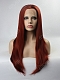 Reddish Brown Ginger Color Long Straight Synthetic Lace Front Wig