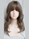 Evahair 2021 New Style Grey Medium Wavy Synthetic Wig with Bangs