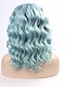 Teal Green Wavy Bob Synthetic Lace Front Wig