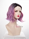 EvaHair Mix Purple Wavy Lob Synthetic Capless Wigs