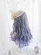 Evahair Blue and Grayish Purple Mixed Color Long Wavy Synthetic Wig with Bangs