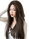 Evahair fashion Brown long straight hair T-lace wig