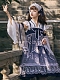 Evahair moon and musical note printed blue lolita dress