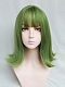 Evahair 2021 New Style Green Medium Straight Synthetic Wig with Bangs