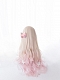 Evahair 2021 New Style Blonde to Pink Ombre Long Wavy Synthetic Wig with Bangs