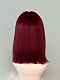 Evahair 2021 New Style Red Wine Color Shoulder Length Straight Synthetic Wig with Bangs