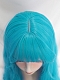 Evahair 2021 New Style Lake Blue Long Wavy Synthetic Wig with Bangs