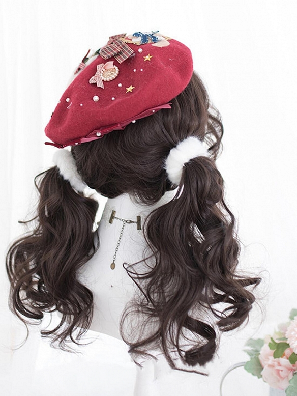 Evahair 2021 New Style Cute White Furry Hair Ring