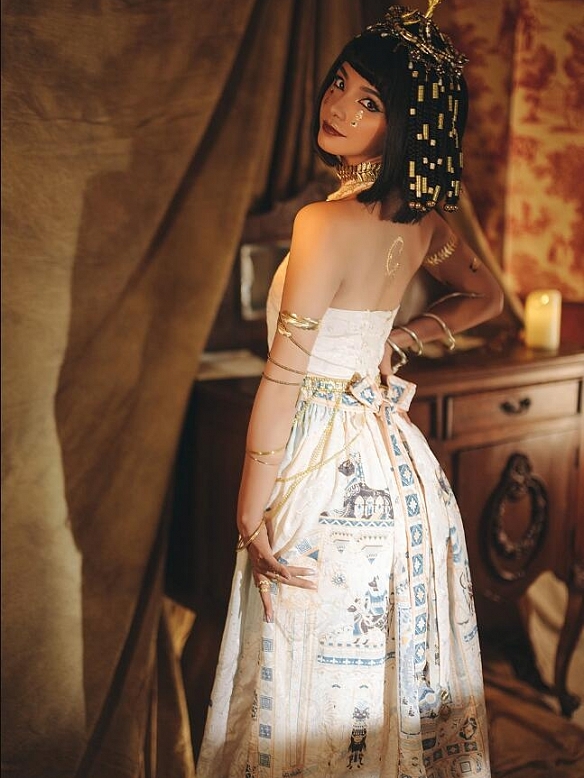 Evahair Egyptian style A-line skirt shaped lolita dress