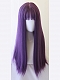 Evahair 2021 New Style Cool Purple Long Straight Synthetic Wig with Bangs