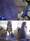 Preorder--Evahair 2022 New Style Lolita Purplish Blue Super Long Wavy Synthetic Wig with Bangs