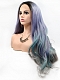 Evahair new fashion front lace long cuel hair gradient wig
