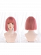 Evahair Sweet Strawberry Pink Bob Short Straight Synthetic Wig with Bangs