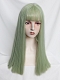 Evahair 2021 New Style Avocado Green Long Straight Synthetic Wig with Bangs