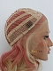 Rose and Blonde Highlighted Color Wavy Synthetic Lace Front Wig