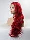 Red Long Wavy Synthetic Lace Front Wig