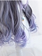Evahair Blue and Grayish Purple Mixed Color Long Wavy Synthetic Wig with Bangs