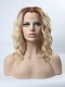 Blonde Ombre Color Medium Length Wavy Bob Synthetic Lace Front Wig