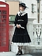 Evahair elegant long sleeve black lolita dress