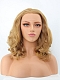 Honey Blonde Shoulder Length Slight Wavy Daily Wear Lace Front Synthetic Wig