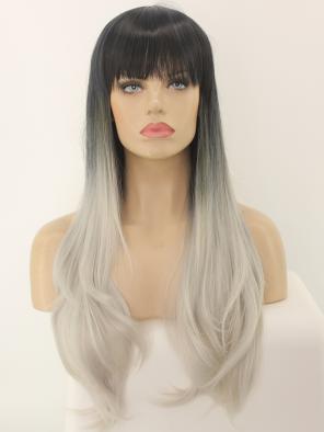 Synthetic Wigs With Pretty Bangs Full Bangs Synthetic Wigs And