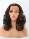 Dark Brown Shoulder Length Wavy Synthetic Lace Front Wig