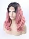 EvaHair Rouge Pink Loose wavy medium length lob Synthetic Wig