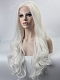 Gorgeous White Long Wavy Synthetic Lace Front Wig