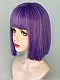 Evahair 2021 New Style Cute Purple Bob Straight Synthetic Wig with Bangs