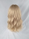 Evahair Blonde Shoulder-Length Wavy Synthetic Wig with Bangs