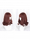 Evahair Red Medium Length Wavy Synthetic Wig with Bangs