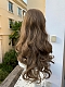 Evahair 2022 New Style Cool Brown Long Wavy Synthetic Lace Front Wig