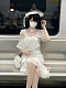 Evahair fashion cheongsam style white mesh lolita dress