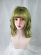Evahair Green Medium Length Wavy Synthetic Wig with Bangs