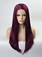 Dark Purple Long Straight Synthetic Lace Front Wig