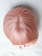 Evahair 2021 new Style Rose Pink Medium Straight Synthetic Wig with Bangs