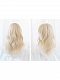 Evahair Cream Puff Color Medium Length Wavy Synthetic Wig with Bangs