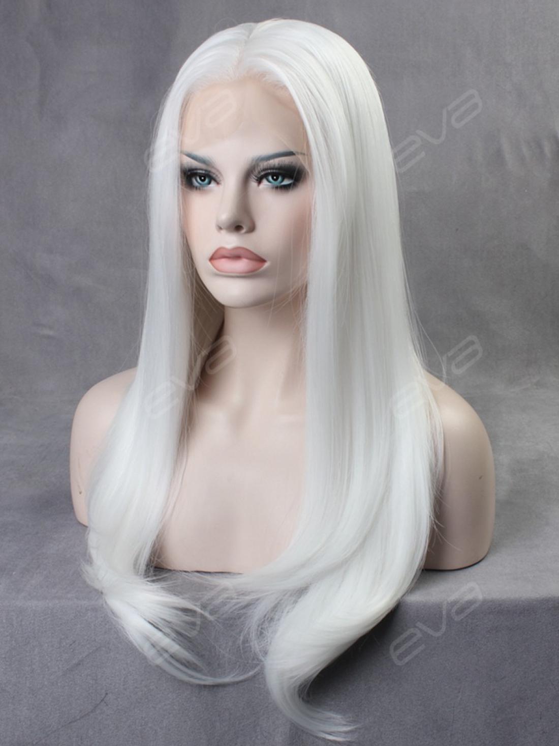 wig lace straight synthetic wigs blonde evahair
